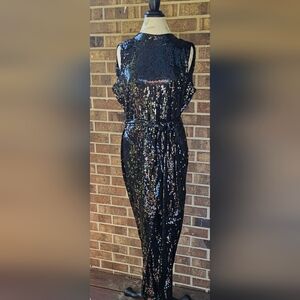 Micheal Kors sz 10 bkack sequin jumpsuit